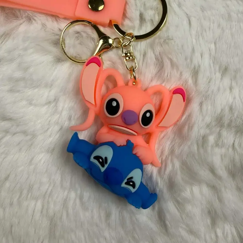 Disney Stitch and Ange Silicone Keychain